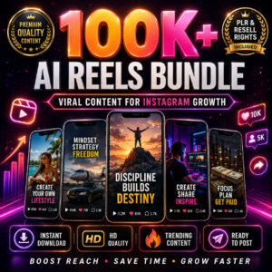 100K+ AI Reels Bundle 🔥 Viral Content for Instagram Growth