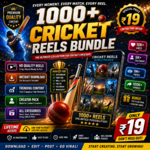 1000+ Cricket Reels Bundle – Ready-to-Post HD Videos